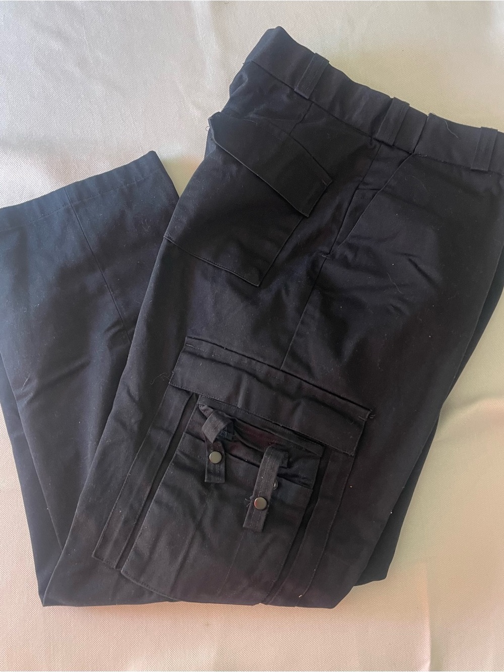 TACT SQUAD Tactical Cargo Pants Dark Blue Regular women’s Sz 16 missing snap leg